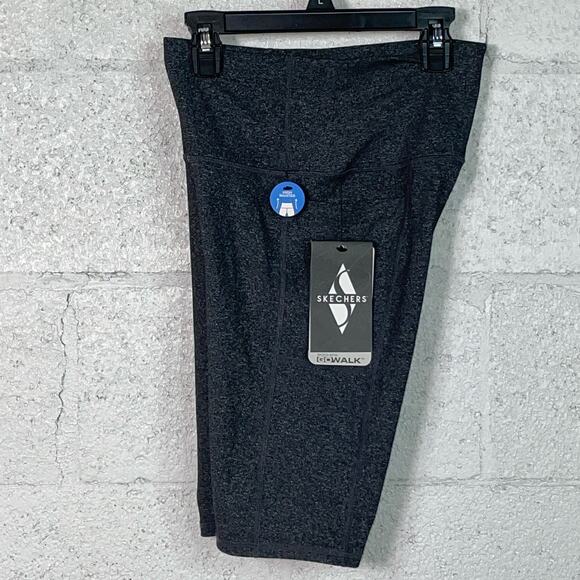Skechers Goflex Side Pocket Bike Shorts, Charcoal Grey Small - Picture 2 of 8